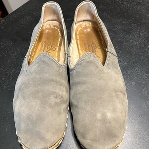 Sabah Men's Handmade Grey Slip-On Loafers Size 45